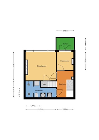 Floorplan - Schieweg 110C02, 3038 BC Rotterdam